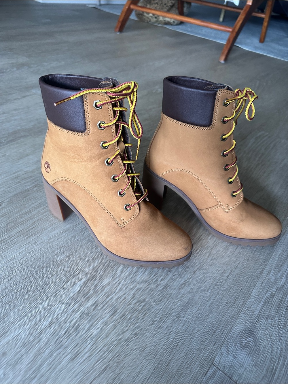 Timberland Allington Mid Boot - Women's Tan Lace-Up Heeled Boots